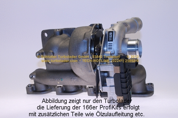 Turbocompresseur, suralimentation SCHLÜTTER TURBOLADER 166-05065MAX