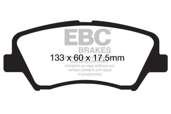 Kit de plaquettes de frein, frein à disque EBC Brakes DP21874