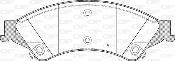 Kit de plaquettes de frein, frein à disque OPEN PARTS BPA1524.02