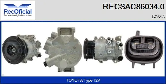 Compresseur, climatisation RECOFICIAL RECSAC86034.0