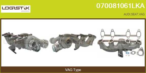 Turbocompresseur, suralimentation LGK 070081061LKA