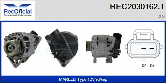Alternateur RECOFICIAL REC2030162.1