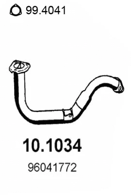 Tuyau d'échappement ASSO 10.1034