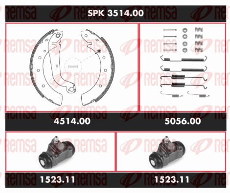 Kit de freins, freins à tambours REMSA SPK 3514.00