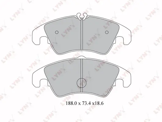 Kit de plaquettes de frein, frein à disque LYNXAUTO BD-1219