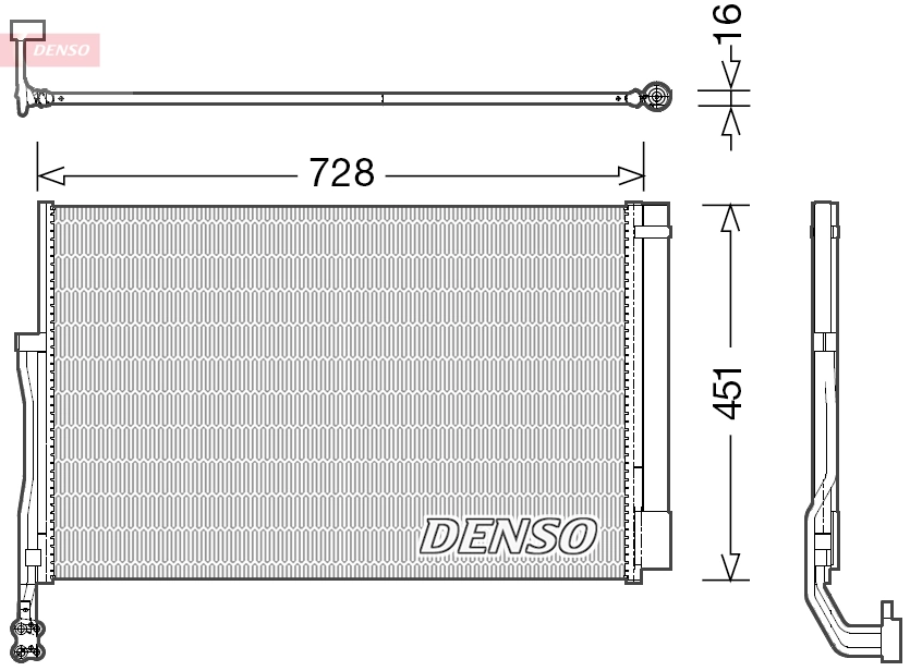 Condenseur, climatisation DENSO DCN02007