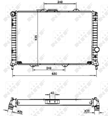 Radiateur, refroidissement du moteur NRF 58254