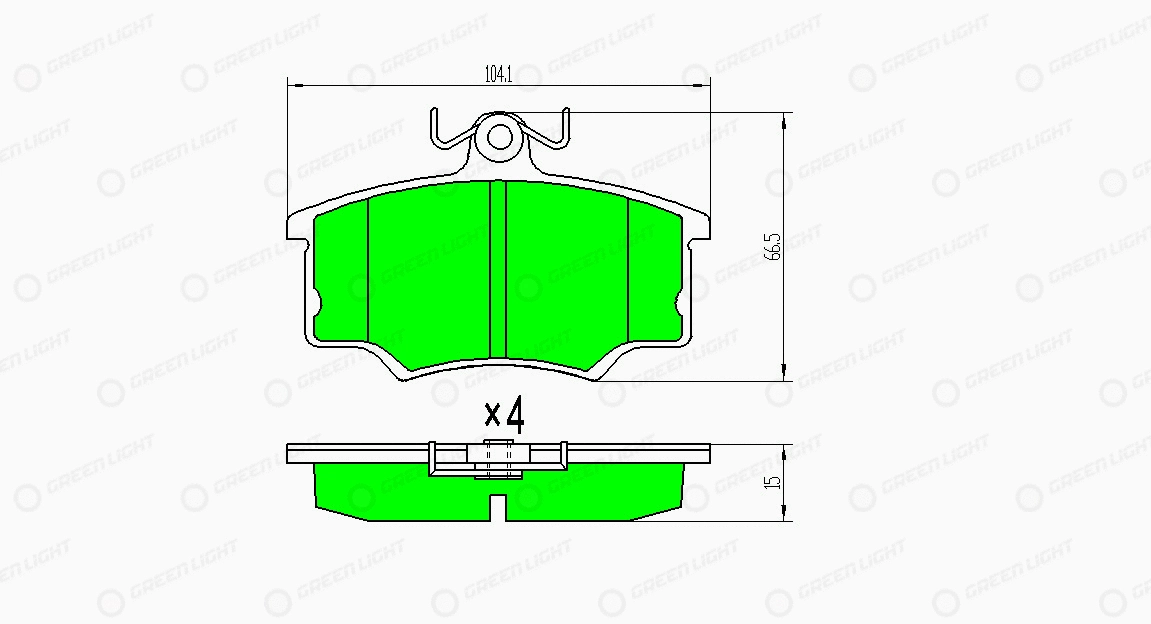 Kit de plaquettes de frein, frein à disque Automotive Adriado GLBP0436