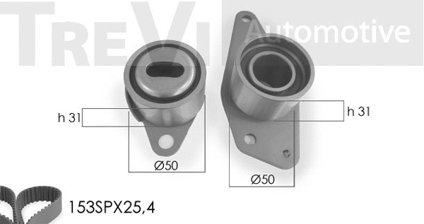 Kit de courroie crantée TREVI AUTOMOTIVE KD1198