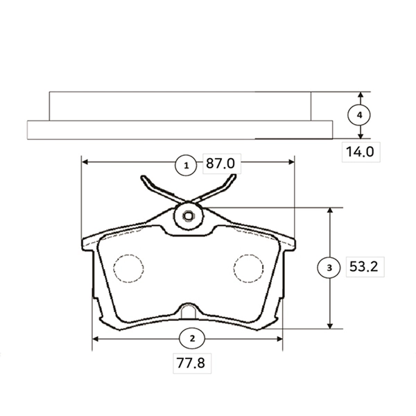 Kit de plaquettes de frein, frein à disque CTR GK0380