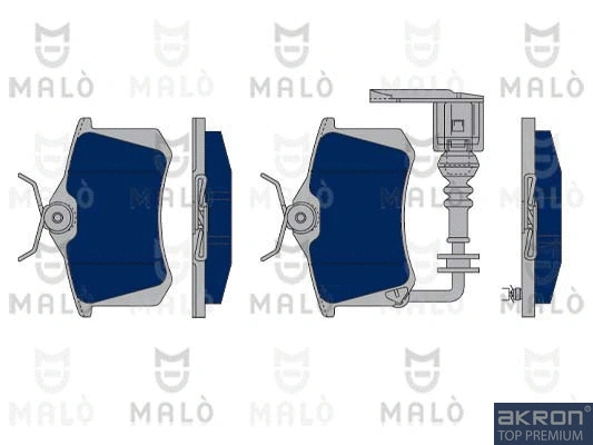 Kit de plaquettes de frein, frein à disque AKRON-MALÒ 1050310