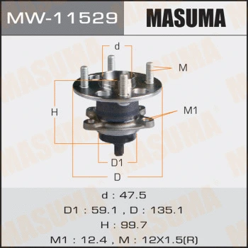 Kit de roulements de roue MASUMA MW-11529