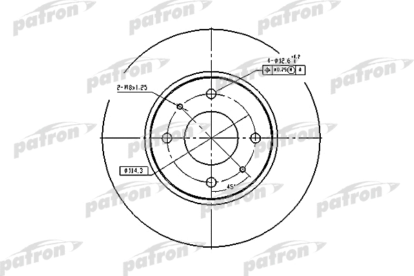 Disque de frein PATRON PBD4054