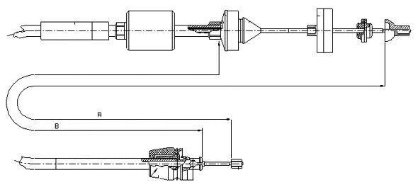 Tirette à câble, commande d'embrayage SONOVA CF00080