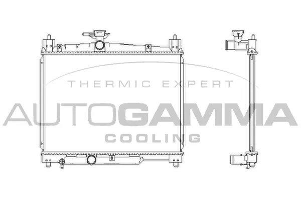 Radiateur, refroidissement du moteur AUTOGAMMA 102378