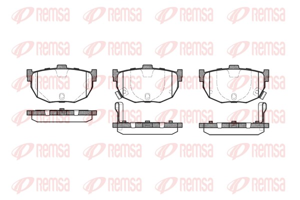 Kit de plaquettes de frein, frein à disque REMSA 0294.22