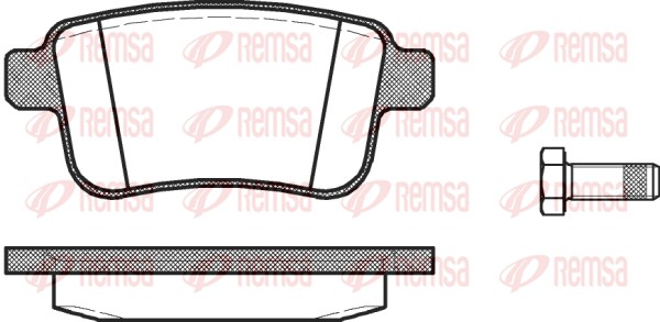 Kit de plaquettes de frein, frein à disque REMSA 1352.00
