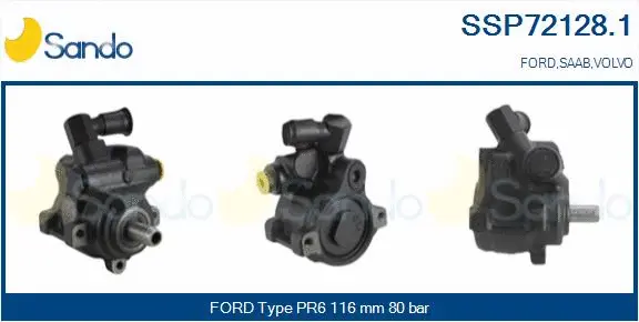Pompe hydraulique, direction SANDO SSP72128.1