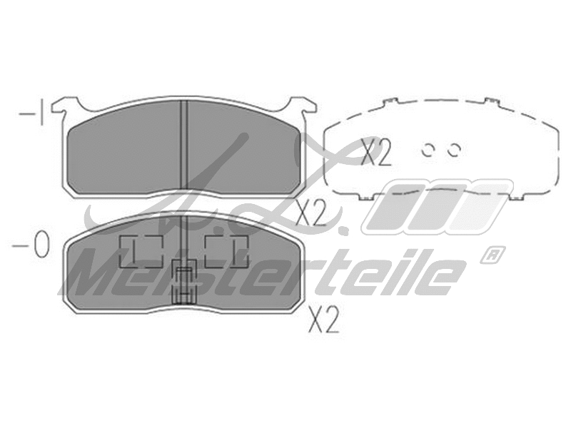 Kit de plaquettes de frein, frein à disque A.Z. Meisterteile AZMT-44-022-2241