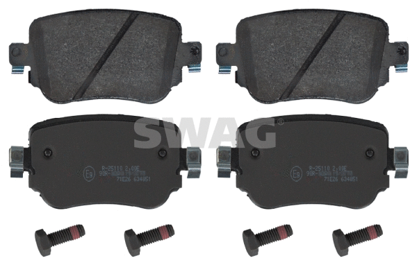 Kit de plaquettes de frein, frein à disque SWAG 30 91 6912