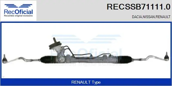 Crémaillère de direction RECOFICIAL RECSSB71111.0