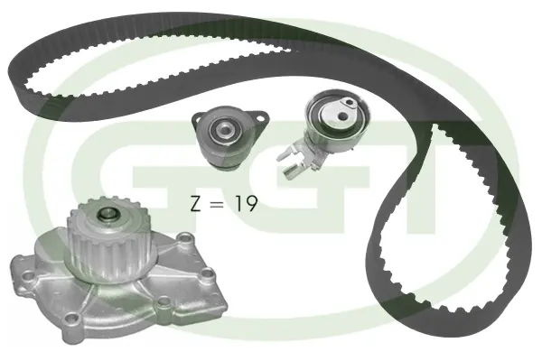 Pompe à eau + kit de courroie crantée GGT KPA20164