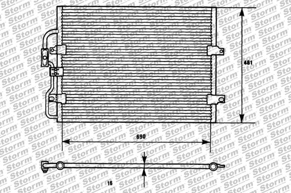 Condenseur, climatisation STORM QUALITY PARTS 79803