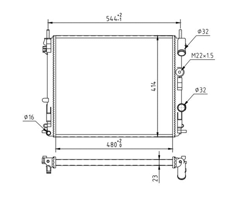 Radiateur, refroidissement du moteur HART 603 883