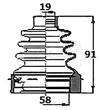 Jeu de joints-soufflets, arbre de commande BORG & BECK BCB6144