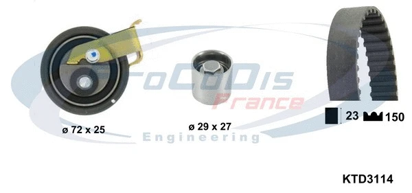 Kit de courroie crantée PROCODIS FRANCE KTD3114