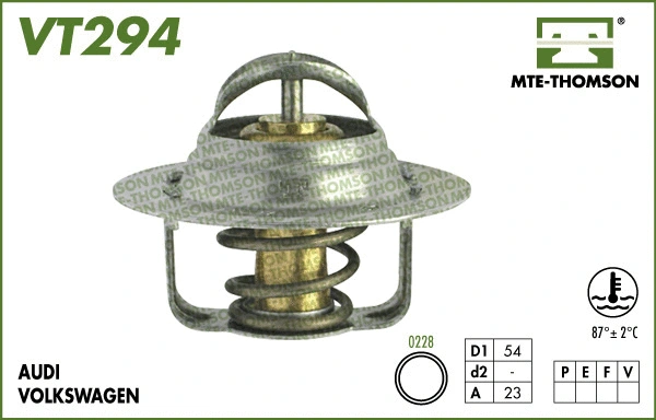 Thermostat, liquide de refroidissement MTE-THOMSON VT294.87