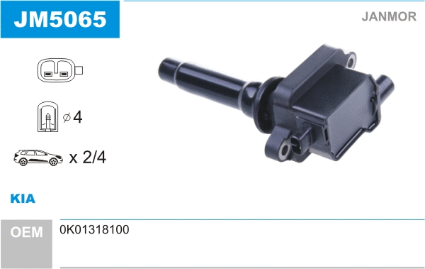 Bobine d'allumage JANMOR JM5065