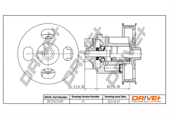 Pompe à eau, refroidissement du moteur Dr!ve+ DP2310.10.001