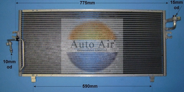 Condenseur, climatisation AUTO AIR GLOUCESTER 16-9120