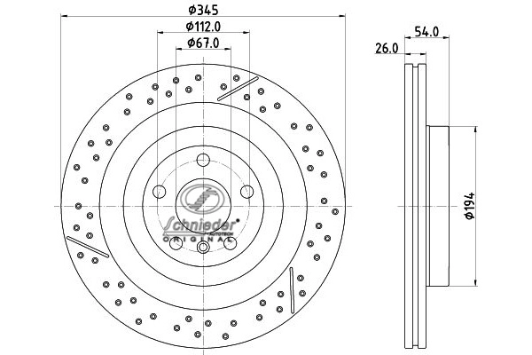 Disque de frein SCHNIEDER AUTOTECH BZS55.00350