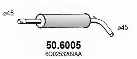 Silencieux central ASSO 50.6005