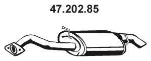 Silencieux arrière EBERSPÄCHER 47.202.85