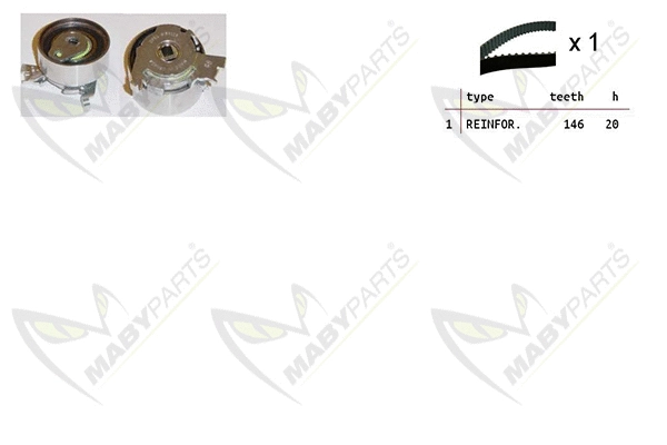 Kit de courroie crantée MABYPARTS OBK010217