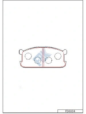 Kit de plaquettes de frein, frein à disque FBK FD6004