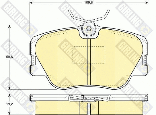 Kit de plaquettes de frein, frein à disque GIRLING 6108181