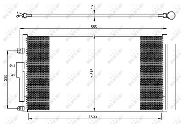 Condenseur, climatisation NRF 350071