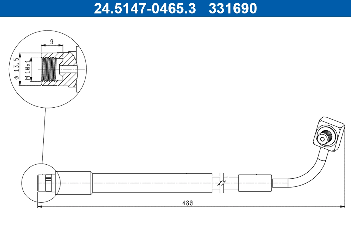 Flexible de frein ATE 24.5147-0465.3