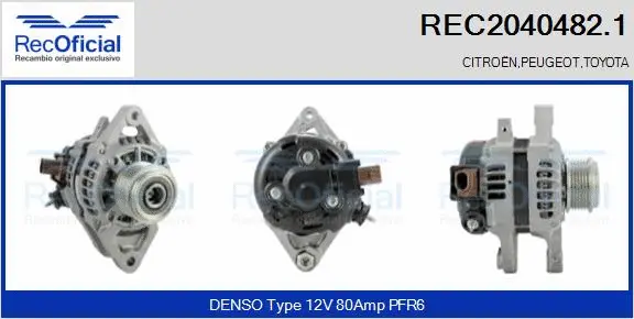 Alternateur RECOFICIAL REC2040482.1