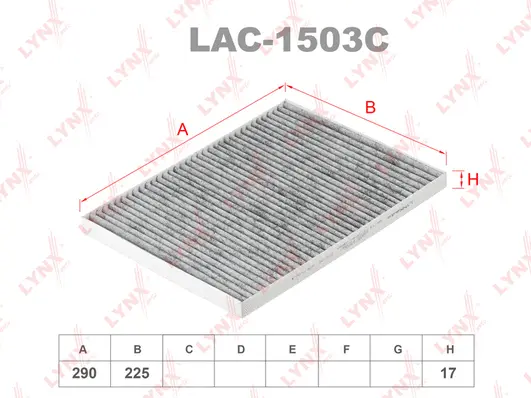 Filtre, air de l'habitacle LYNXAUTO LAC-1503C