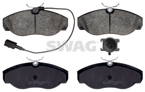 Kit de plaquettes de frein, frein à disque SWAG 70 91 6391