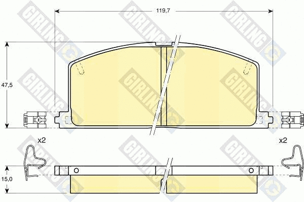 Kit de plaquettes de frein, frein à disque GIRLING 6103239