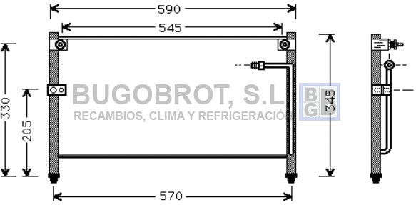 Condenseur, climatisation BUGOBROT 62-MZ5112