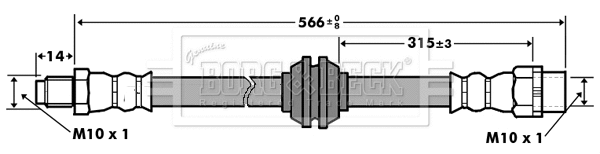 Flexible de frein BORG & BECK BBH7395