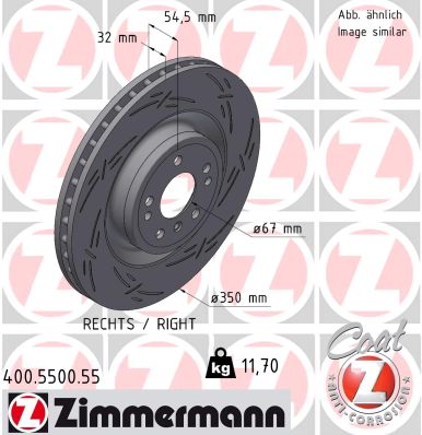 Disque de frein ZIMMERMANN 400.5500.55