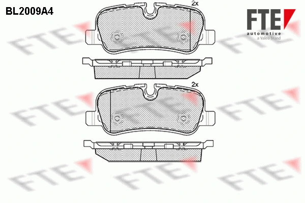 Kit de plaquettes de frein, frein à disque FTE 9010594